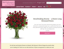 Tablet Screenshot of meljohnsonflowers.net